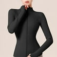 thumbnail image 2 of Locachy Women's Slim Fit Full Zip Athletic Running Sports Workout Jacket With Pockets, 2 of 4