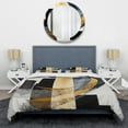 thumbnail image 3 of Designart "Glamorous Art Deco Abstraction I" Abstract Bedding Covert Set - Modern Black Transitional Bed Set With 1 Sham, 3 of 6