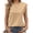 Khaki, variant on Summer Solid Color Women Cap Sleeve Casual Tank Tops Shirt