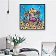 thumbnail image 2 of DIY 5D Diamond Painting Kit (for Adults) Diamond Painting "Cute Cow Sunflower" Full Diamond Crystal Rhinestone Embroidery Craft Kit Home Wall Decoration Gift, 2 of 7