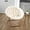 Ivory/Soft Gold, variant on WYDK 38" Oversize Portable Faux Fur Folding Saucer Moon Chair for Dorm and Bedroom, Blush Faux Fur/Soft Gold Frame