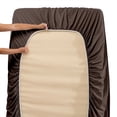 thumbnail image 6 of Home Bedding Set Bed Sheet Mattress Cover Pillowcase Solid Color Polyester Bedding Kit coffee king, 6 of 7