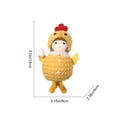thumbnail image 2 of Regalos de Pascua para las Niñas Chick Hat Pot Belly Girl Colgante de Huevo de Embrague, Decoración de Escena Festiva Rosa de 14x8x6cm para Mesa, Árbol Y Apoyos de Fiesta, 2 of 6