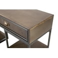 thumbnail image 5 of Tripar International 44.25" Bronze and Black Metal Desk with Shelves, 5 of 8