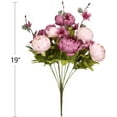thumbnail image 2 of Silk Peony Bouquet Vintage Artificial Peonies Flower for Home Wedding Party Decor (1pcs, White), 2 of 4
