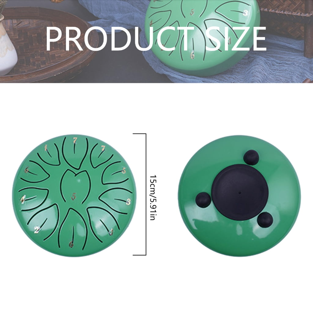 Portable Small Healing Drum Portable Handpans Drum Percussions Instrument 11 Tone Small Steel Tongue Drum Musical Toy