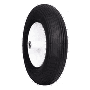 Hi-Run Ribbed 4.80/4.00-8 4PR TL Wheelbarrow Tire and Wheel Assembly