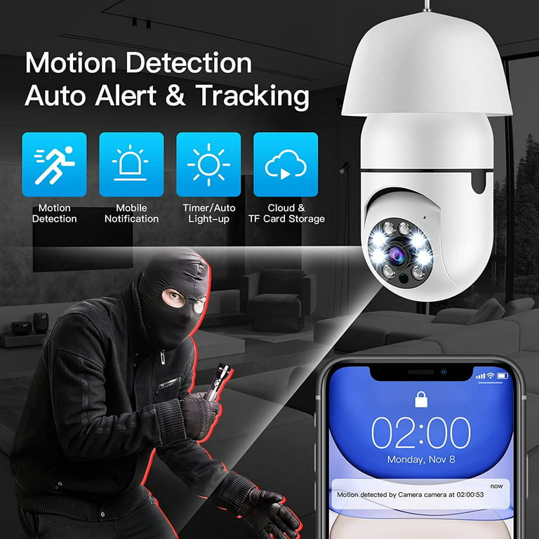 Mini Wireless WIFI 1080P IP Camera Smart Home Security Infrared Night  Vision Surveillance Camera Cloud Storage CCTV P2P Monitor[16/32/64G TF  Card(optional)]