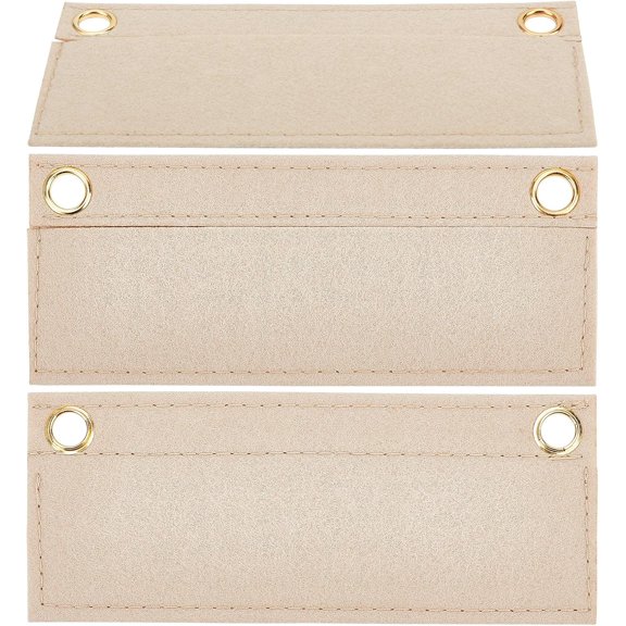 6Pcs Purse Felt Insert Organizer Mini Wool Multipurpose Handbag Insert Liner Tote Bag Organizer with Eyelet Inner Pocket Storage