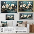 thumbnail image 4 of Designart "Spring Elegance White and Gold Flower Beauty I" Floral Framed Wall Art - Traditional White Flowers Hallway Framed Wall Art Decor, 4 of 6