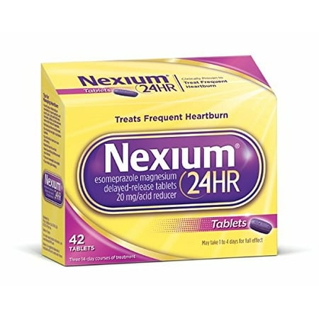 3 Pk Nexium 24-HR Delayed Release Acid/Heartburn Relief 20 mg 42 Each(126 (Best Price On Nexium 40 Mg)