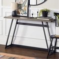 thumbnail image 1 of Walker Edison 46" Faux Wrap Jambe Moderne Industriel Entrée Table - Lavis Gris, 1 of 2