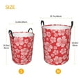 thumbnail image 5 of Daiia red Hibiscus Flower Laundry Hamper With Handles Large Storage Basket/Toy Organizer/Dirty Clothes Collapsible Waterproof For College Dorms, Bedroom,Bathroom, 5 of 8