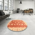 thumbnail image 3 of Ahgly Company Indoor Rectangle Abstract Orange Red Oriental Area Rugs, 5' x 8', 3 of 6
