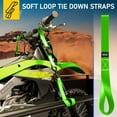 thumbnail image 6 of Soft Loop Tie Down Straps - 1,500 Load Capacity & 4,500 Lbs Breaking Strength - 6 Pack - Loops for Securing ATV, UTV, Motorcycles, Scooters, Dirt Bikes, Lawn & Garden Equipment - by AUGO, 6 of 7