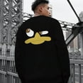 thumbnail image 5 of Men's 330g 100% Cotton Emoji Pattern Dropped Shoulder Crew Neck Sweatshirt, 5 of 30