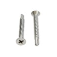 thumbnail image 3 of Bolt Dropper #10 X 1-1/2'' Stainless Flat Head Phillips Self Drilling Screw, (25 pc), 18-8 (304) Stainless Steel Screw by Bolt Dropper, 3 of 5