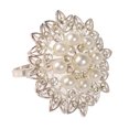 thumbnail image 3 of Coofit Napkin Ring Rhinestone Stainless Steel Napkin Wrap Wedding Decor for Banquet, 3 of 6