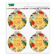 thumbnail image 1 of Actually I Can Empowerment Flowers Refrigerator Fridge Locker Vinyl Circle Magnet Set, 1 of 4