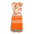 thumbnail image 4 of Gamivast Bohemian Dress for Women Tribal Ethnic Print Crew Neck Sleeveless Sundress Casual Summer Style Midi Dress Boho Beach Outfits A-Line Sun Dress, 4 of 7