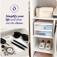 thumbnail image 6 of Homz Plastic 2 Drawer Medium Home Storage Cart, White Frame with Clear Drawer, 2 Pack, 6 of 9