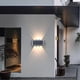 thumbnail image 4 of Lavadora Solar Led Luz De Pared Valla Solar Aplique IP65 A Prueba De Agua Para Patio Porche Jardín Patio Trasero Valla Decoración 6 LED Luz Cálida, 4 of 7