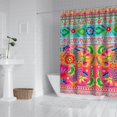 thumbnail image 3 of Waterproof Pioneer Pieced Patchwork Shower Curtain 72x84 Inch Bohemian Style Colorful Floral Polyester Unique Shower Curtain for Bathroom Hotel Home Decor with 12 Plastic Hooks, 3 of 5