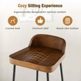 thumbnail image 6 of Gymax Set of 2 Industrial 29'' Bar Stool Bar Height Saddle Seat Kitchen Stool Low Back, 6 of 7