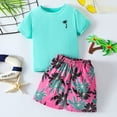 thumbnail image 2 of Leey-World Kids Outfit Sets Boys 5t Boys 2 Piece Athletic Outfits Short Sleeve Sport T-shirt and Shorts Summer Casual Clothes for 6-12 Years Boys Outfit Sets Size 6(Green,9-10 Years), 2 of 5