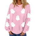thumbnail image 2 of Cute Ghost Halloween Sweatshirts for Women 2025 Long Sleeve Casual Loose Cute Ghost Graphic Sweatshirt Pullover Tops, 2 of 5