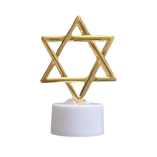 CAIROYAR 1 pieza de vela LED con temática de Hanukkah, mini lámpara de Hanukkah, adorno de escritorio, nuevo
