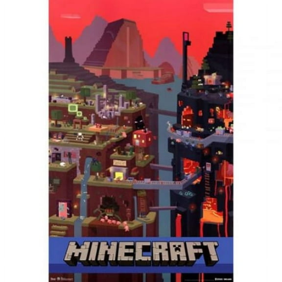Minecraft Cube Poster (24 X 36)