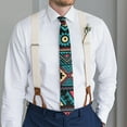 thumbnail image 3 of Men’s Tribal Tie&nbsp;– Earthy Natural Tones, Slim Fit for Rustic Home Decor, 3 of 6