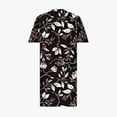 thumbnail image 5 of Feancey Women's Oversized Midi Dresses Plus Size Casual Boho Floral Dress Loose Fit V Neck Short Sleeve T Shirt Dresses Summer Vacation Pocket Dress Daily Multicolor 3XL, 5 of 6