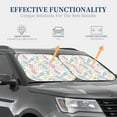 thumbnail image 2 of Lsque Cartoon Bunny 2 PCS Windshield Sun Shade | CarFoldable Window Covers | Car Accessories Reflect UV for Universal Cars SUV Truck | Large, 2 of 7