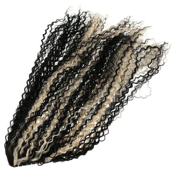 Raindrops Multi Color Clip On Wavy Wig for Women High Temperature Fiber Lightweight Hair Extension 20.5 Inches