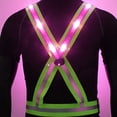 thumbnail image 4 of Chaleco iluminado LED Chaleco reflectante de tráfico nocturno Carga USB, 4 of 5