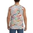 thumbnail image 4 of Gaeub Passport Stamp Men's Sleeveless Muscle Shirts Workout Tank Tops, Odor Protection and Comfortable - Large, 4 of 8