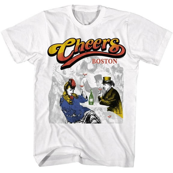 Cheers Boston Bar Men's T Shirt (White, AdultXL)