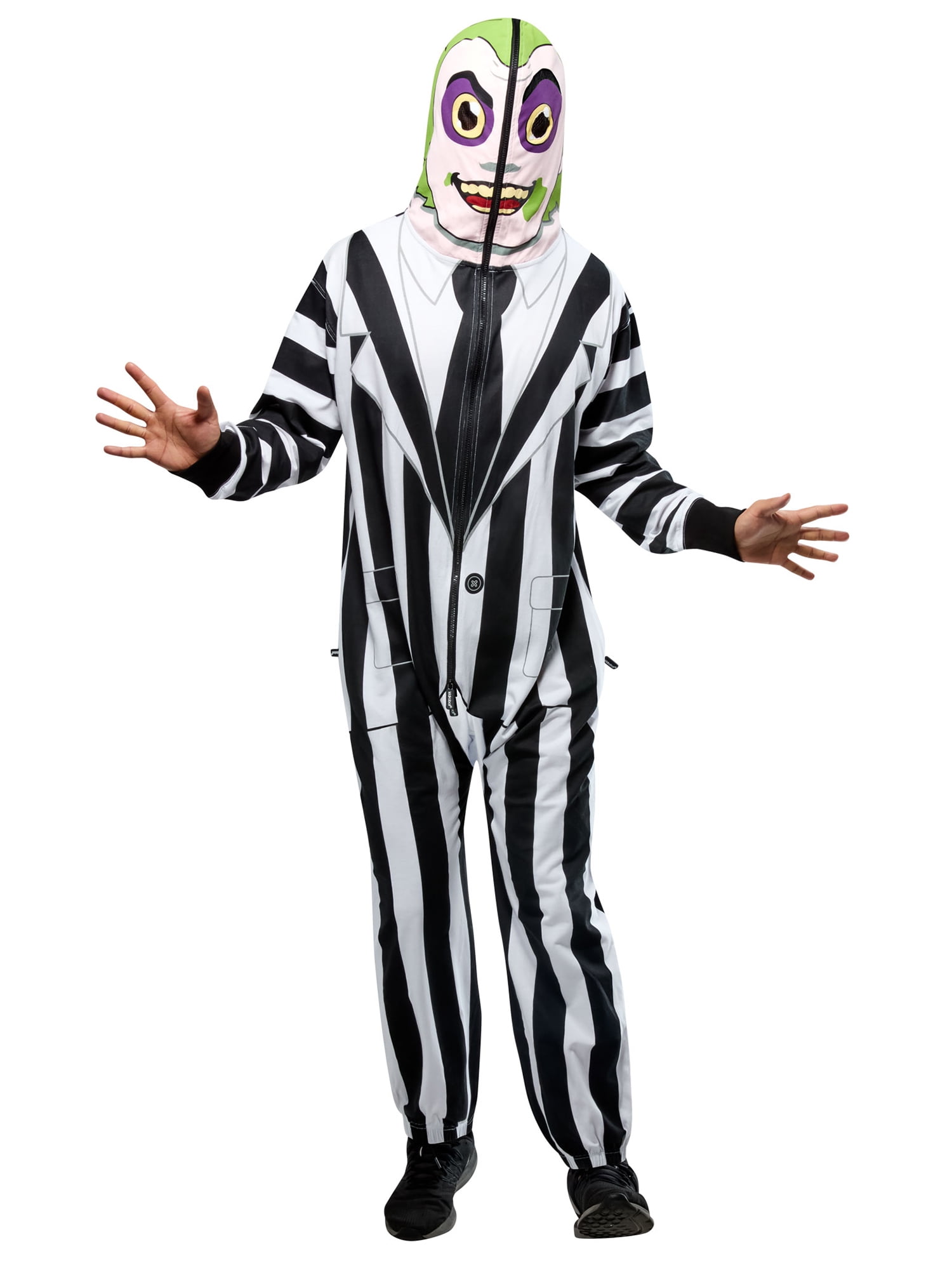 Beetlejuice Zipsters Masked-Up Costume for Adults by Rubies, Men's