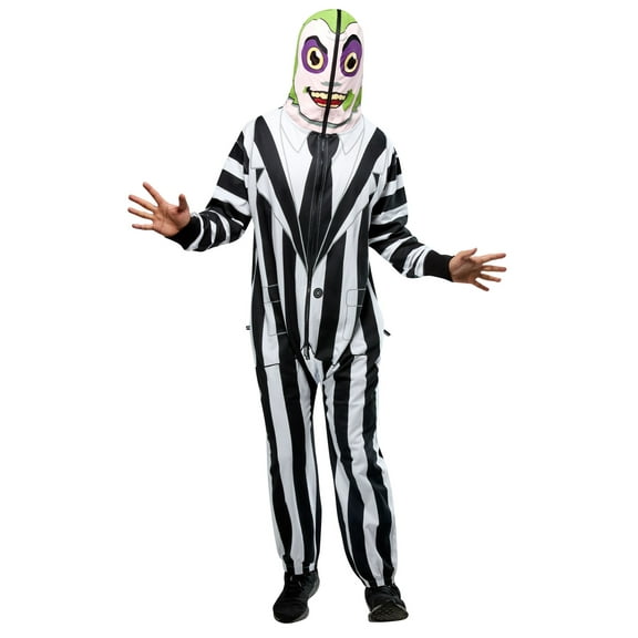 Beetlejuice Zipsters Mask-Up Costume for Adults by Rubies, Men's Medium