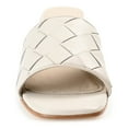 thumbnail image 6 of Journee Signature Womens Genuine Leather Kellee Slip On Stacked Heel Open Square Toe Sandals, 6 of 8