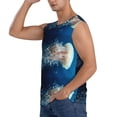 thumbnail image 3 of Daiia White Jellyfish Dansing in the Ocean Printed Men's Tank Tops,Casual Soft Sleeveless Gym Muscle Shirts Bodybuilding Tee-Small, 3 of 8