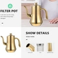 thumbnail image 3 of LOLIPPYY Stainless Steel Filter Kettle, 1Pc Golden Color, Ideal for Kitchen, Restaurant, Coffee, Tea Brewing Use, 3 of 6