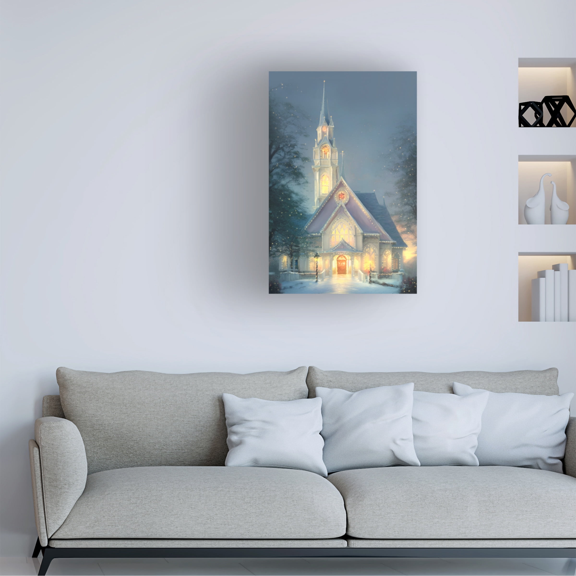 Joel Christopher Payne 'Christmas Church' Canvas Art