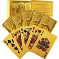 thumbnail image 4 of Plastic Poker Waterproof Playing Card Gold Foil Playing Cards Creative Local Gold Poker, 4 of 4