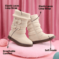 thumbnail image 4 of BURUDANI Girls Mid-Calf Winter Snow Boots Faux-Fur Lined Cold-Weather Shoes, 4 of 5