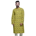 thumbnail image 1 of Atasi Printed Kurta For Men Mandarin Collar Cotton Poplin Casual Kurta Shirt, 1 of 7