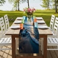 thumbnail image 4 of Table Runners 120 Inches Long Dress Scarves, Beach Reef Farmhouse Coffee/Dining/Kitchen Table Runner for Living Room, Shiny Sunset Ocean Waves Natural Seaside 13x120 Inch, 4 of 9