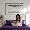 thumbnail image 5 of Superior Cotton Blend 800 Thread Count Sheet Set, Olympic Queen, Plum, 5 of 6
